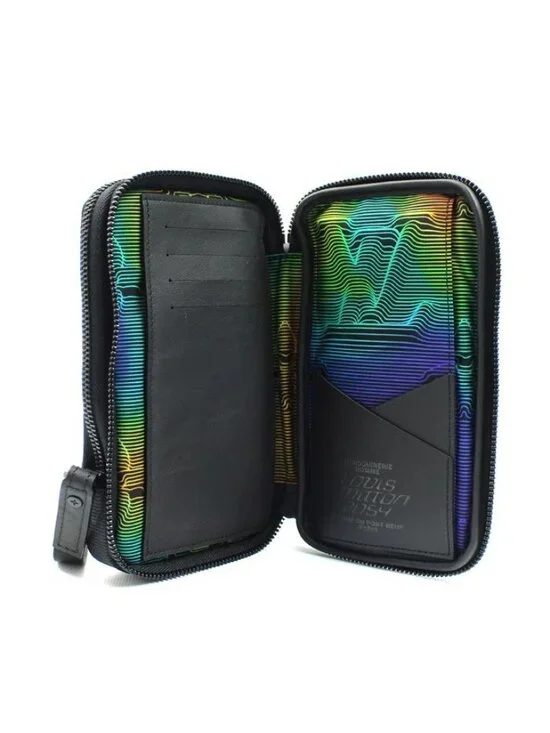 Louis Vuitton Double Phone Pouch Shoulder Bag Black - Picture 4 of 6